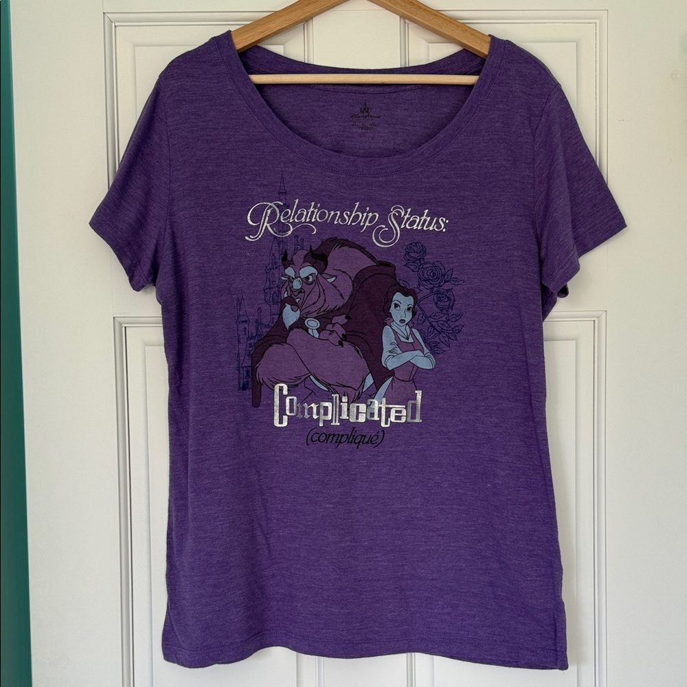 Disney Purple Graphic Tee Beauty and the Beast